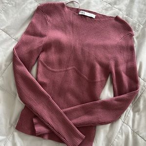 Zara fitted knit long sleeve